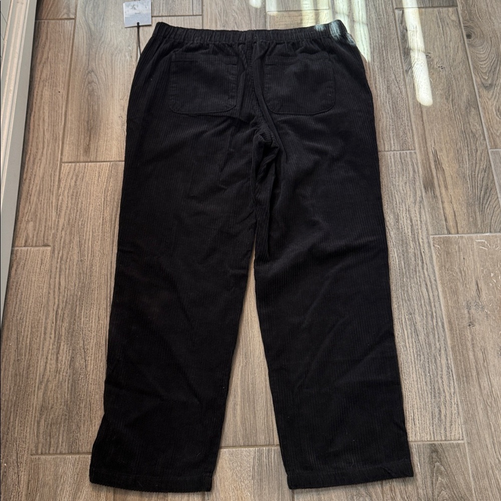 Onia Men Jumbo Corduroy Pull on Pants Black Men XL MSRP $135 NWT - Picture 11 of 11
